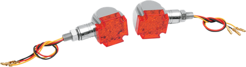 EMGO - 61-99155 - Marker Lights - LED - Maltese - Chrome/Red