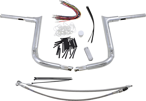 FAT BAGGERS INC. - 809114 - 1-1/2" EZ Install Pointed Top Handlebar Kit - 14" - Chrome