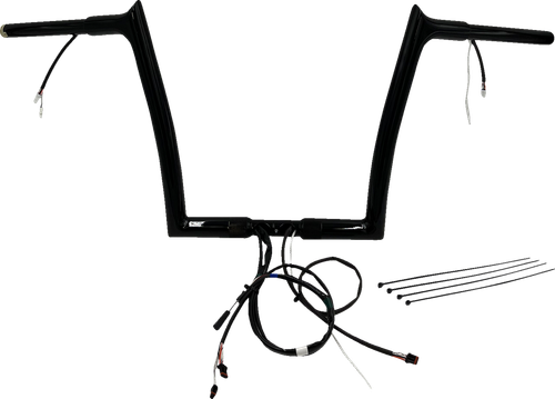 FAT BAGGERS INC. - 901912-B - EZ Install Wired 1-1/4" Pointed Top Handlebar Kit - 12" - Black