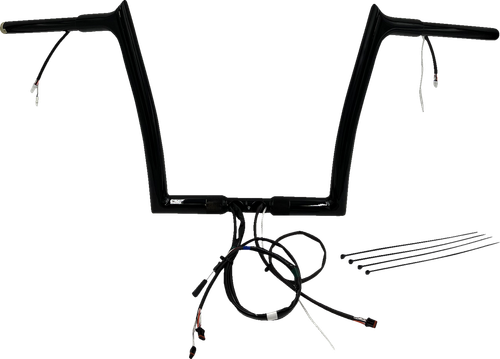 FAT BAGGERS INC. - 902912-B - EZ Install Wired 1-1/4" Pointed Top Handlebar Kit - 12" - Black