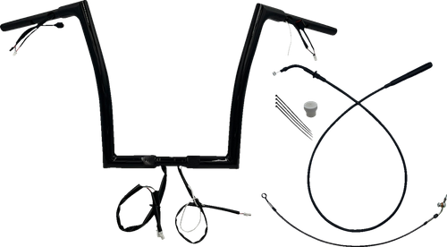 FAT BAGGERS INC. - 749914-B - 1-1/4" EZ Install Flat Top Handlebar - 14" - Black