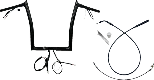 FAT BAGGERS INC. - 949914-B - 1-1/4" EZ Install Pointed Top Handlebar - 14" - Black