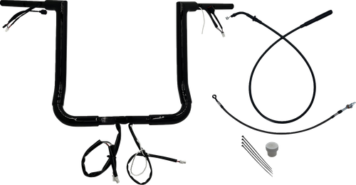 FAT BAGGERS INC. - 649016-B - EZ Install Wired Handlebar Kit - 1-1/2" - Flat Top - 16" - Black