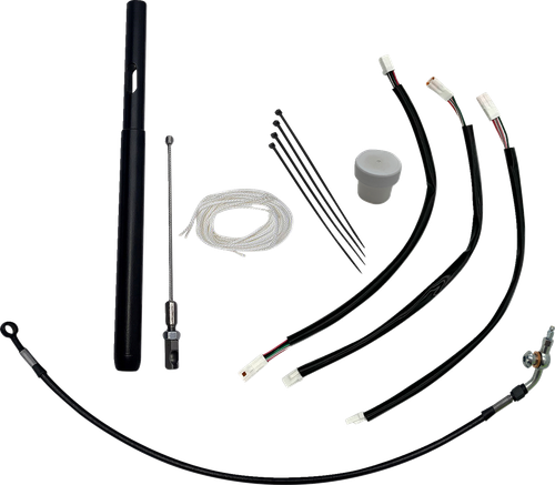 FAT BAGGERS INC. - 139916-B - Handlebar Clutch Cable Extension - +6" - Road Glide - Black