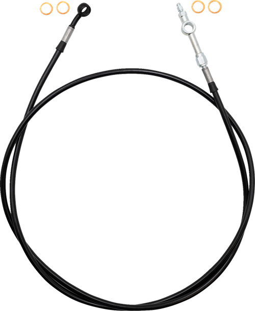 FAT BAGGERS INC. - 120067-B - EZ Install Brake Line - 67" - Black Braid