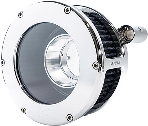 FEULING PARTS - 5558 - BA Air Cleaner Kit - Chrome/Clear with Black Filter - '08-'17 Dyna/Softail/Touring