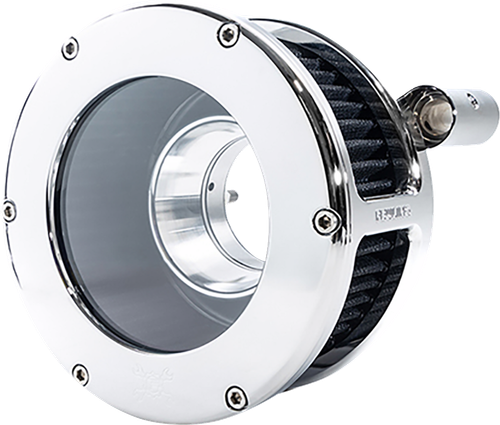 FEULING PARTS - 5568 - BA Air Cleaner Kit - Chrome/Clear with Black Filter - '93-'99 Evolution Big Twin