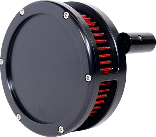 FEULING PARTS - 5443-S - BA Slim Air Cleaner Kit - Black - Red Filter - Twin Cam