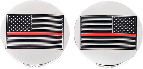 FIGURATI DESIGNS - FD73-AFRL-SS - Swing Arm Covers - Red Line American Flag - Custom - Reversed