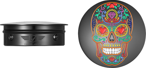 FIGURATI DESIGNS - FD30-SAC-BLK - Swing Arm Covers - Sugar Skull - Black