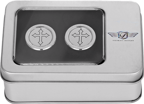 FIGURATI DESIGNS - FD41-DC-2530-SS - Docking Covers - Short - Cross - Silver