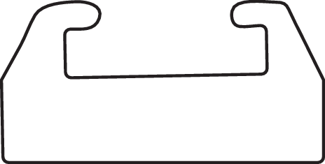 GARLAND - 26-5900-1-01-01 - Black Replacement Slide - UHMW - Profile 26 - Length 59.00" - Ski-Doo
