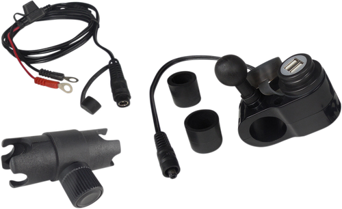 GEARS CANADA - 100366-1 - Dual USB Charger - 1" Ball Mount - Black