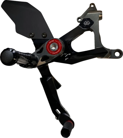 GILLES TOOLING - MUE2-D02-B - MUE2 Rearset - Black - Ducati