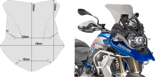 GIVI - 5124D - Windshield - Smoke - BMW