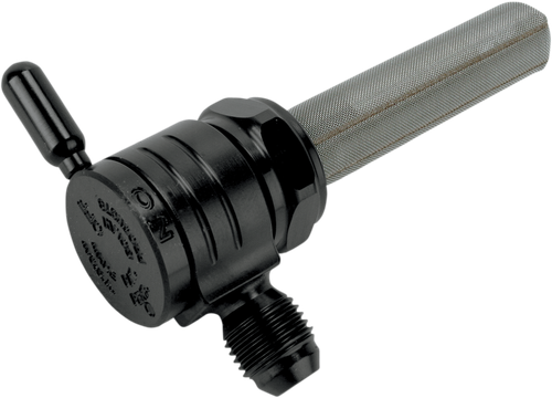 GOLAN PRODUCTS - 76-3126-BLK - "Click-Slick" Fuel Petcock - 6-AN - Black - 22mm