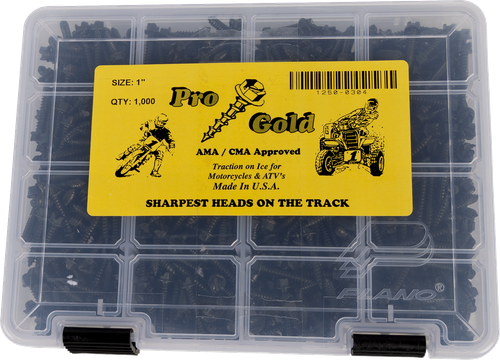GOLD SCREWS - 1250-0304 - Ice Screws - Pro Gold - 1" - 1000 Pack