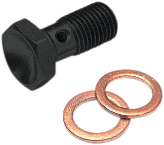 GOODRIDGE - P775-03BK - Banjo Bolt - 3/8-24 - Single - Black