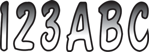 HARDLINE - WHBKG200 - I.D. Sticker Kit - 200 Series - White/Black Gradation
