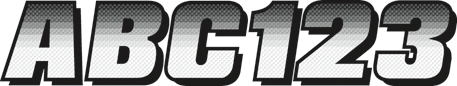 HARDLINE - WHBKG300 - I.D. Sticker Kit - 300 Series - White/Black Gradation