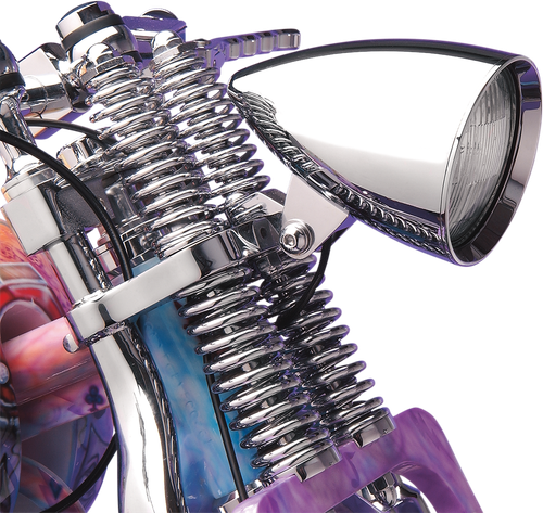 HEADWINDS - 1-4800CA - 4 1/2" Headlight Housing - Chrome - Concours Rocket Smooth