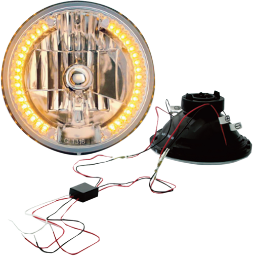 HEADWINDS - 8-9724LEDWTCMA - 7" Halogen Headlight with LED Turn Signals