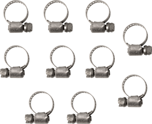 HELIX - 111-6204 - Hose Clamps - Worm Drive - 6 mm - 16 mm - 10 Pack