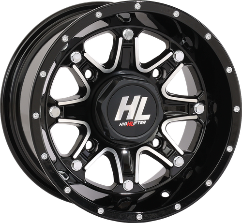 HIGH LIFTER - 12HL04-1111 - Wheel - HL4 - Rear - Gloss Black w/Machined - 12x7 - 4/110 - 2+5 (-47 mm)