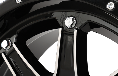 HIGH LIFTER - 14HL04-1137 - Wheel - HL4 - Front/Rear - Gloss Black w/Machined - 14x7 - 4/137 - 4+3 (+10 mm)