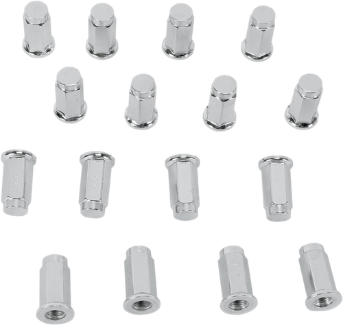 ITP - ALUG11BX - Lug Nuts - Flat - Chrome - 3/8-24 - 16 Pack