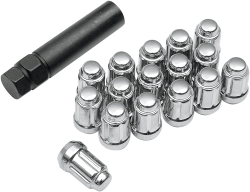 ITP - ALUG20BX - Lug Nuts - 60 Tapered - Chrome - M12 x 1.50 - Splined with Key - 16 Pack