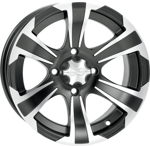 ITP - 1228441536B - Wheel - SS312 - Front/Rear - Black Machined - 12x7 - 4/156 - 4+3