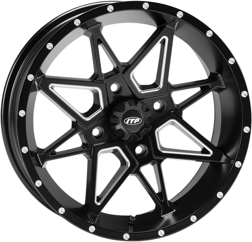 ITP - 1421953727B - Wheel - Tornado - Front/Rear - Black - 14x7 - 4/4 - 4+3