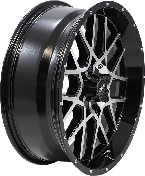 ITP - 1822515546B - Wheel - Hurricane - Front/Rear - Black Machined - 18x6.5 - 4/137 - 4+2.5 (+10 mm)