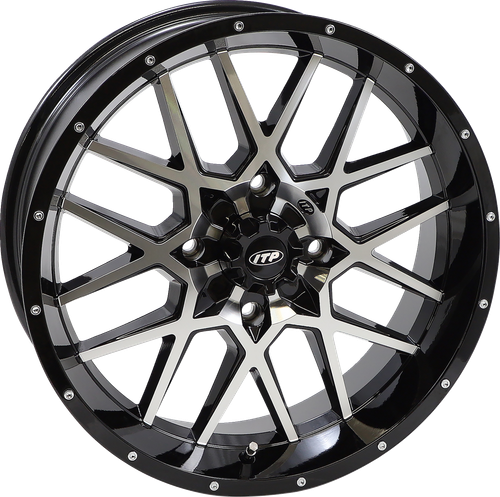 ITP - 1822516546B - Wheel - Hurricane - Front/Rear - Black Machined - 18x6.5 - 4/156 - 4+2.5 (+10 mm)