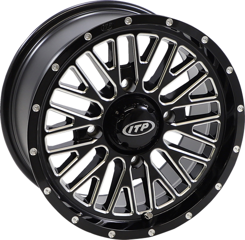 ITP - 1422735731B - Wheel - Momentum - Front/Rear - Black/Milled - 14x7 - 4/137 - 5+2 (+30 mm)