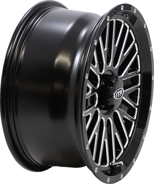 ITP - 1522741731B - Wheel - Momentum - Front/Rear - Black/Milled - 15x7 - 4/156 - 5+2 (+30 mm)
