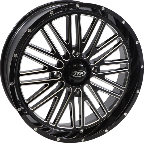 ITP - 2222785731B - Wheel - Momentum - Front/Rear - Black/Milled - 22x6.5 - 4/156 - 4+2.5 (+10 mm)