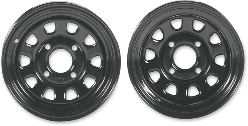 ITP - 1425544014B - Delta Steel Wheel - Front/Rear - Black - 14x7 - 4/110 - 2+5