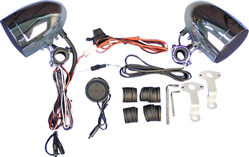 J & M - MHAS-BLU3 - Self-Amplified Speaker Kit - Handlebar Mount - Bluetooth