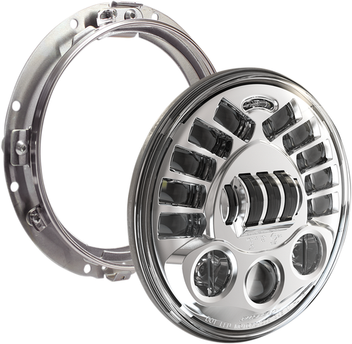 J.W. SPEAKER - 0555061 - Adaptive 2 LED Headlight - 7” with Mount - Chrome