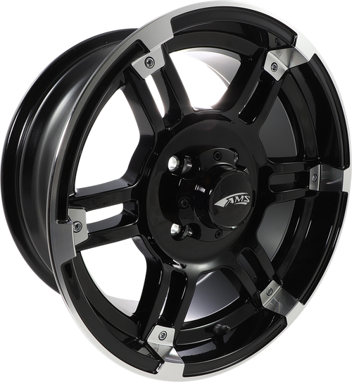 AMS - 5702-031AB - Wheel - Roll'n 104 - Front/Rear - Machined Black - 15x7 - 4/110 - 5+2
