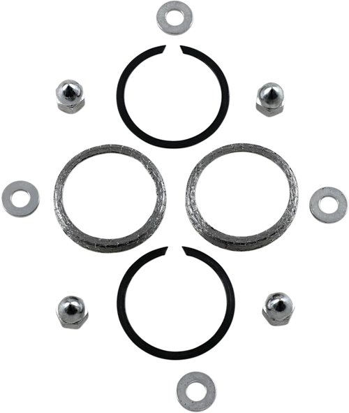 JAMES GASKET - 65324-83-KWG1 - Exhaust Port Graphite/Chrome Gasket Kit - Big Twin/Sportster/EVO