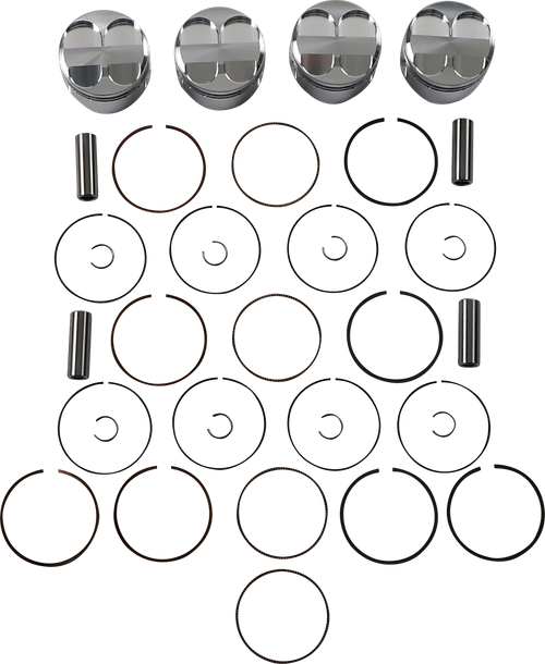 JE PISTONS - 138979 - Piston Kit - 72.00 mm - 12.0:1 CR - Honda