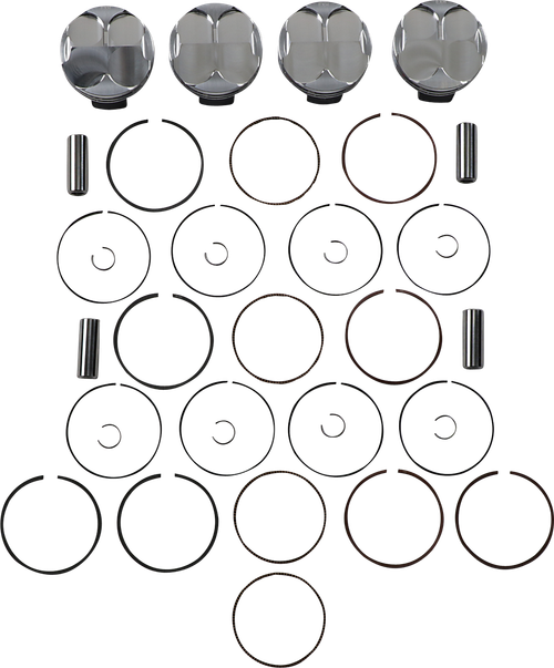 JE PISTONS - 262317 - Piston Kit - 67.00 mm - 13.1:1 CR - Yamaha
