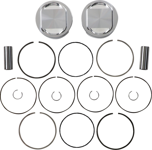 JE PISTONS - 317212 - Piston Kit - Bored to107” - 10.75:1 CR - 96”/103” Twin Cam