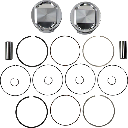 JE PISTONS - 324716 - Piston Kit - Bored to 95” - 10.5:1 CR - 88” Twin Cam