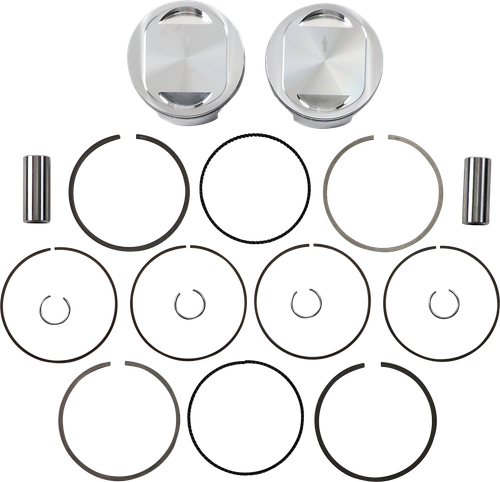 JE PISTONS - 324720 - Piston Kit - Bored to 98” - 9.5:1 CR - 88”/96” Twin Cam