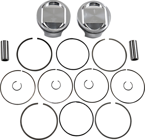 JE PISTONS - 324722 - Piston Kit - Bored to 98” - 10.5:1 CR - 88”/96” Twin Cam