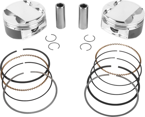 JE PISTONS - 398761 - Piston Kit - 4.080” Bore - 4.500” Stroke - 12.0:1 CR - 114” M8